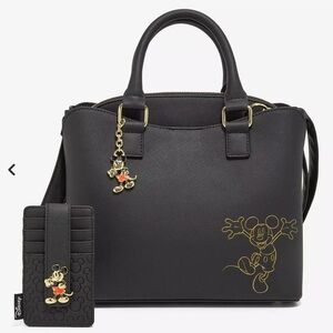 Loungefly Disney Mickey Mouse Classic Purse & Cardholder BoxLunch Exclusive